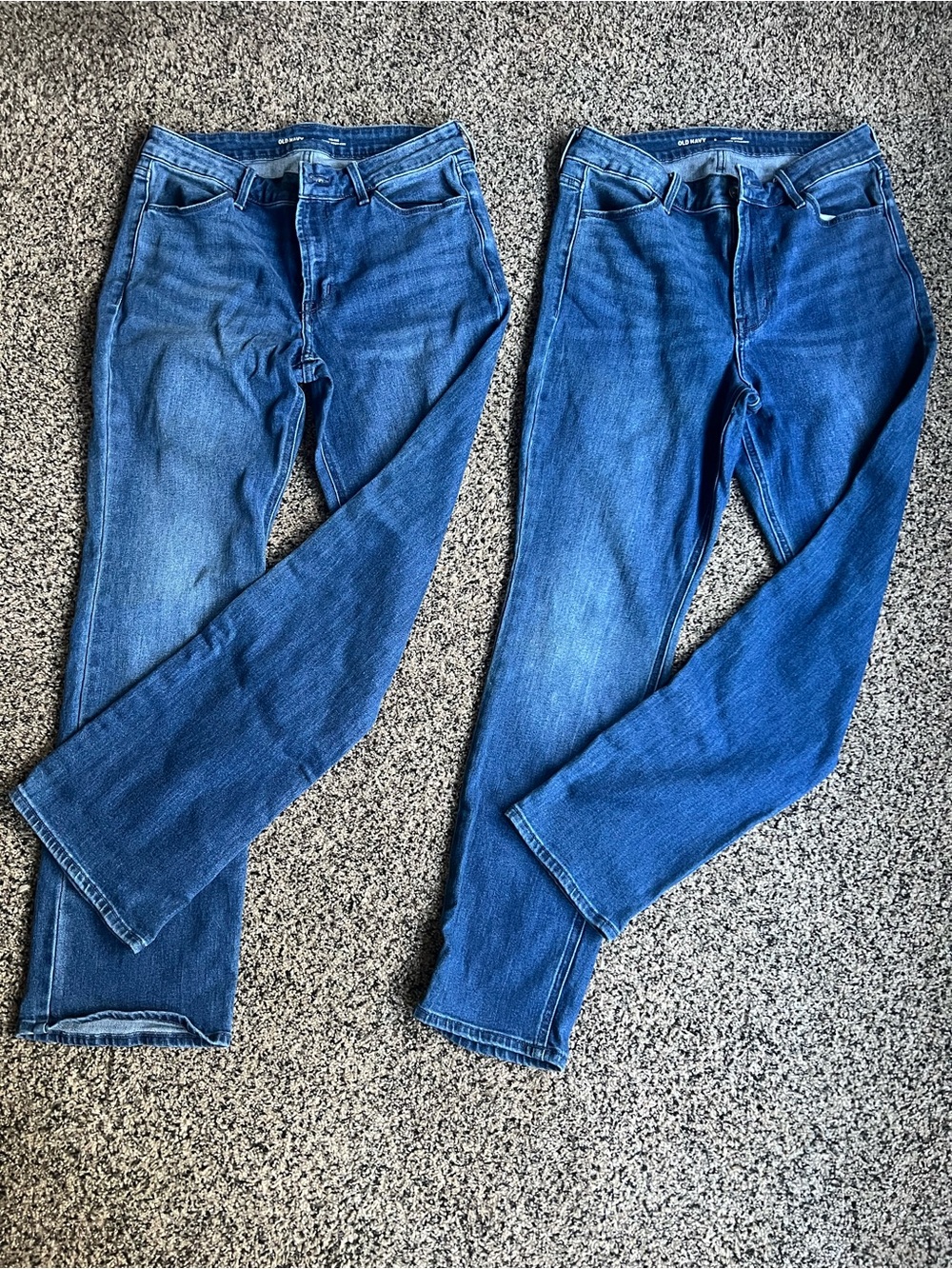 2 pair Women’s Old Navy WOW jeans-size 8 (1 high rise straight, 1 mid rise boot